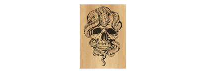 053-Skull With Snake Fretwork Scroll Saw Pattern - Alex Fox Patterns