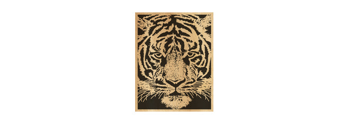 054-Tiger Fretwork Scroll Saw Pattern - Alex Fox Patterns