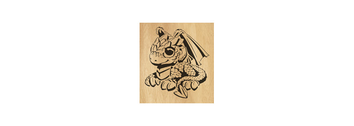 061-Dragon Baby Fretwork Scroll Saw Pattern - Alex Fox Patterns