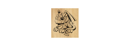 061-Dragon Baby Fretwork Scroll Saw Pattern - Alex Fox Patterns