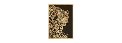 063-Jaguar Fretwork Scroll Saw Pattern - Alex Fox Patterns