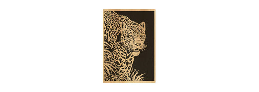 063-Jaguar Fretwork Scroll Saw Pattern - Alex Fox Patterns