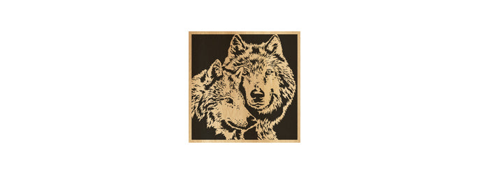 065-Wolves Fretwork Scroll Saw Pattern - Alex Fox Patterns