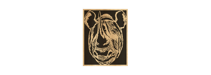 068-Rhinoceros Fretwork Scroll Saw Pattern - Alex Fox Patterns