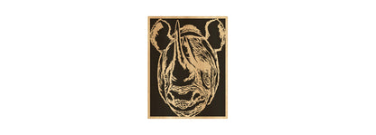 068-Rhinoceros Fretwork Scroll Saw Pattern - Alex Fox Patterns