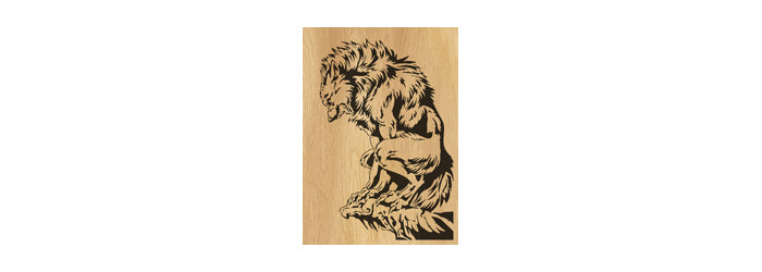 069-Werewolf Fretwork Scroll Saw Pattern - Alex Fox Patterns