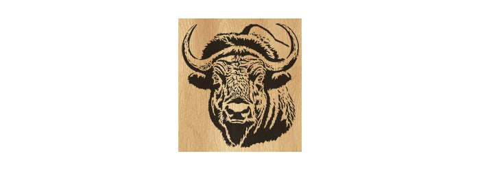 070-Bison Fretwork Scroll Saw Pattern - Alex Fox Patterns