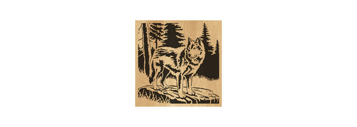 071-Wolf Fretwork Scroll Saw Pattern - Alex Fox Patterns