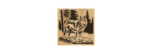 071-Wolf Fretwork Scroll Saw Pattern - Alex Fox Patterns