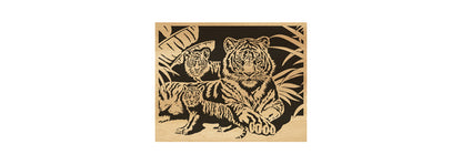 075-Tiger Fretwork Scroll Saw Pattern - Alex Fox Patterns