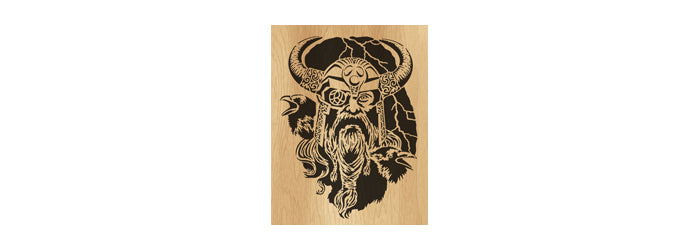 076-Odin Fretwork Scroll Saw Pattern - Alex Fox Patterns