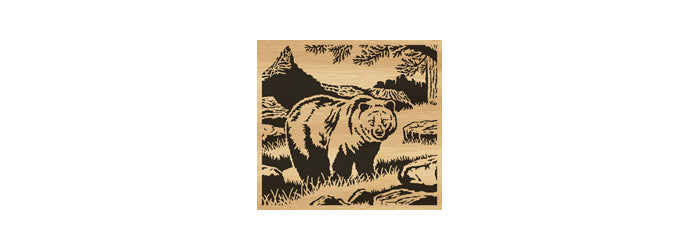 077-Bear Fretwork Scroll Saw Pattern - Alex Fox Patterns