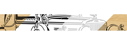 079-Retro Car Fretwork Scroll Saw Pattern - Alex Fox Patterns