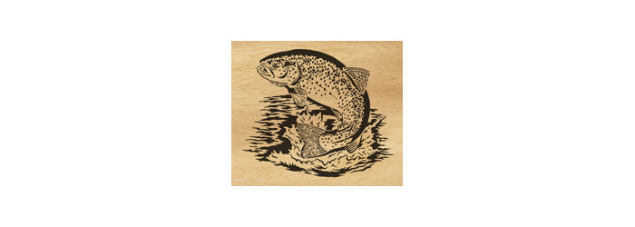 090-Trout Fretwork Scroll Saw Pattern - Alex Fox Patterns