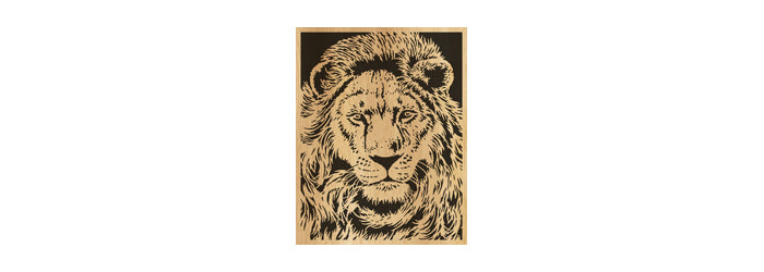 091-Lion Fretwork Scroll Saw Pattern - Alex Fox Patterns