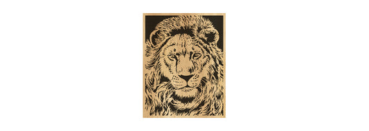 091-Lion Fretwork Scroll Saw Pattern - Alex Fox Patterns