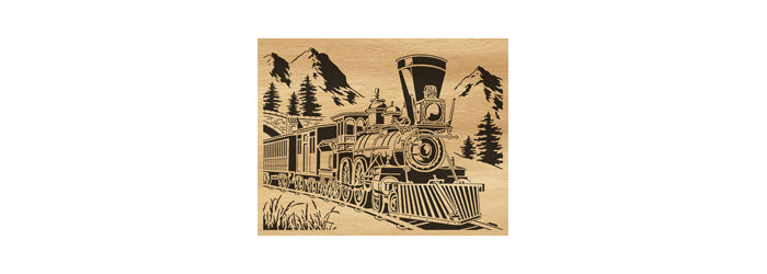 093-Train Fretwork Scroll Saw Pattern - Alex Fox Patterns