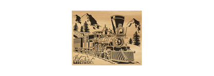 093-Train Fretwork Scroll Saw Pattern - Alex Fox Patterns