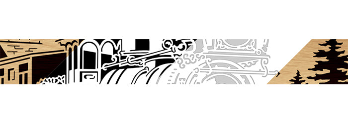 093-Train Fretwork Scroll Saw Pattern - Alex Fox Patterns