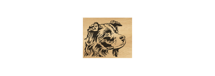 094-Border Collie Dog Fretwork Scroll Saw Pattern - Alex Fox Patterns