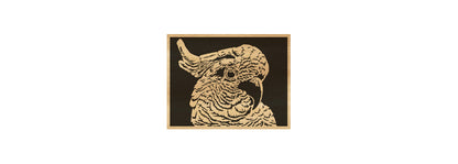 096-Parrot Fretwork Scroll Saw Pattern - Alex Fox Patterns