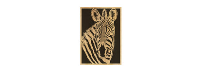 097-Zebra Fretwork Scroll Saw Pattern - Alex Fox Patterns