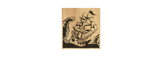 099-Ship Fretwork Scroll Saw Pattern - Alex Fox Patterns