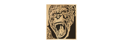 104-Gorilla Fretwork Scroll Saw Pattern - Alex Fox Patterns