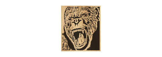 104-Gorilla Fretwork Scroll Saw Pattern - Alex Fox Patterns