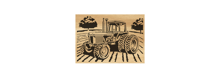 105-Tractor Farm Fretwork Scroll Saw Pattern - Alex Fox Patterns