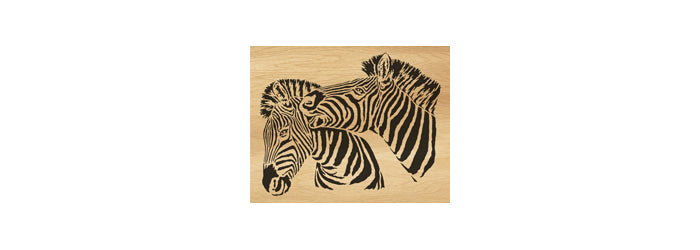 106-Zebras Fretwork Scroll Saw Pattern - Alex Fox Patterns