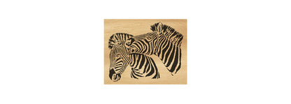 106-Zebras Fretwork Scroll Saw Pattern - Alex Fox Patterns