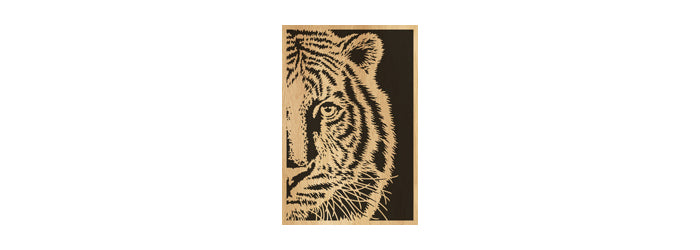 107-Tiger Fretwork Scroll Saw Pattern - Alex Fox Patterns