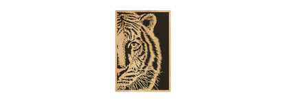107-Tiger Fretwork Scroll Saw Pattern - Alex Fox Patterns