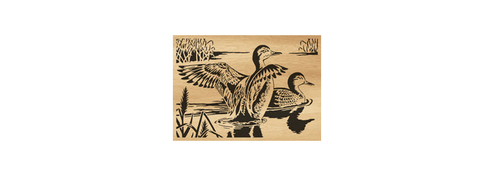 108-Ducks Fretwork Scroll Saw Pattern - Alex Fox Patterns