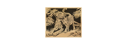 112-Leopard Fretwork Scroll Saw Pattern - Alex Fox Patterns