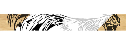 113-Rooster Fretwork Scroll Saw Pattern - Alex Fox Patterns