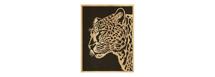 117-Leopard Fretwork Scroll Saw Pattern - Alex Fox Patterns