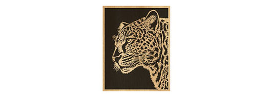 117-Leopard Fretwork Scroll Saw Pattern - Alex Fox Patterns