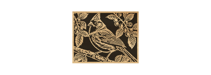 127-Cardinal Fretwork Scroll Saw Pattern - Alex Fox Patterns