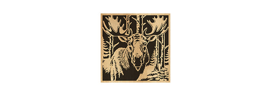 129-Moose Fretwork Scroll Saw Pattern - Alex Fox Patterns