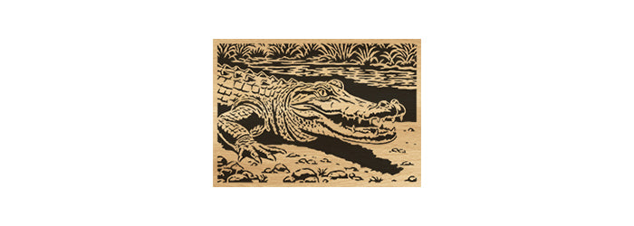 132-Alligator Fretwork Scroll Saw Pattern — Alex Fox Patterns
