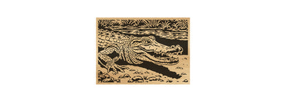 132-Alligator Fretwork Scroll Saw Pattern — Alex Fox Patterns