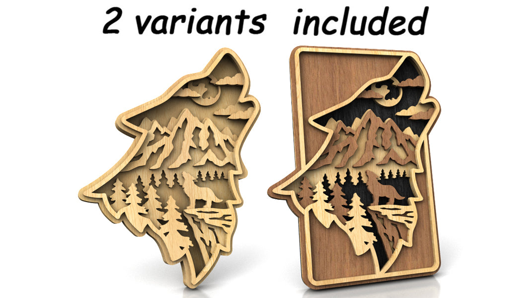 Animal Silhouette Set Layered Scroll Saw Pattern - Alex Fox Patterns