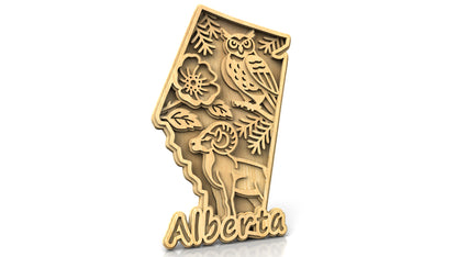C305-Alberta Layered Scroll Saw Pattern — Alex Fox Patterns