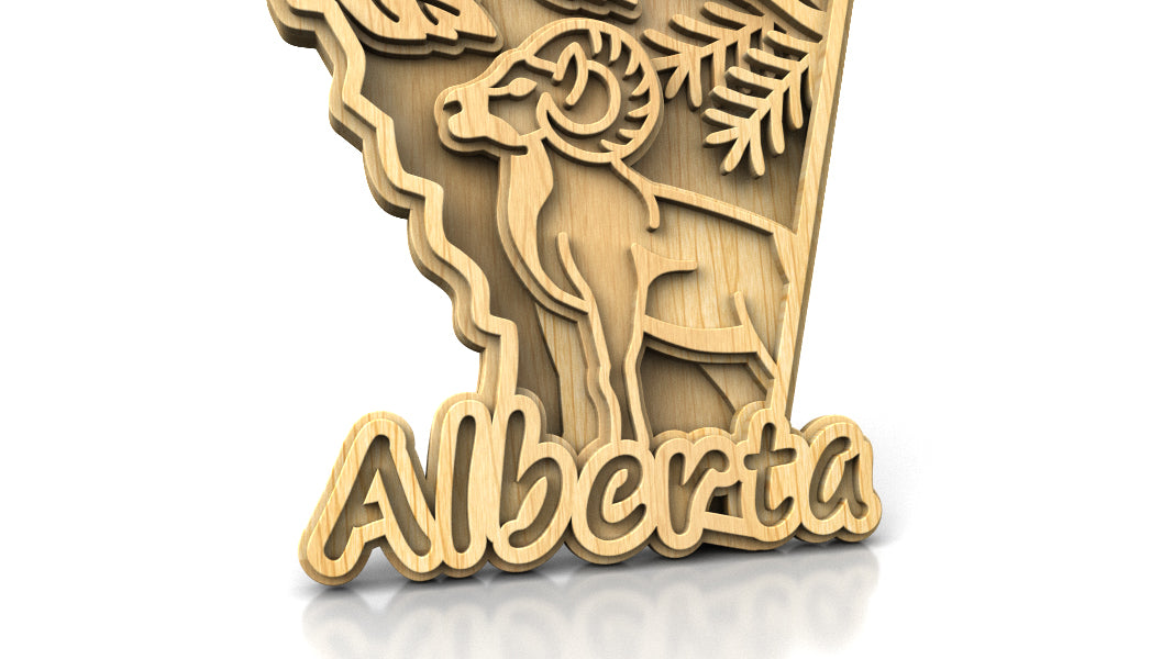 C305-Alberta Layered Scroll Saw Pattern — Alex Fox Patterns