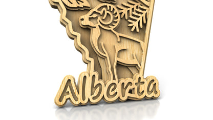C305-Alberta Layered Scroll Saw Pattern — Alex Fox Patterns