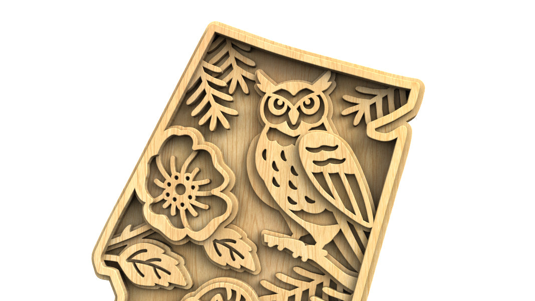 C305-Alberta Layered Scroll Saw Pattern — Alex Fox Patterns