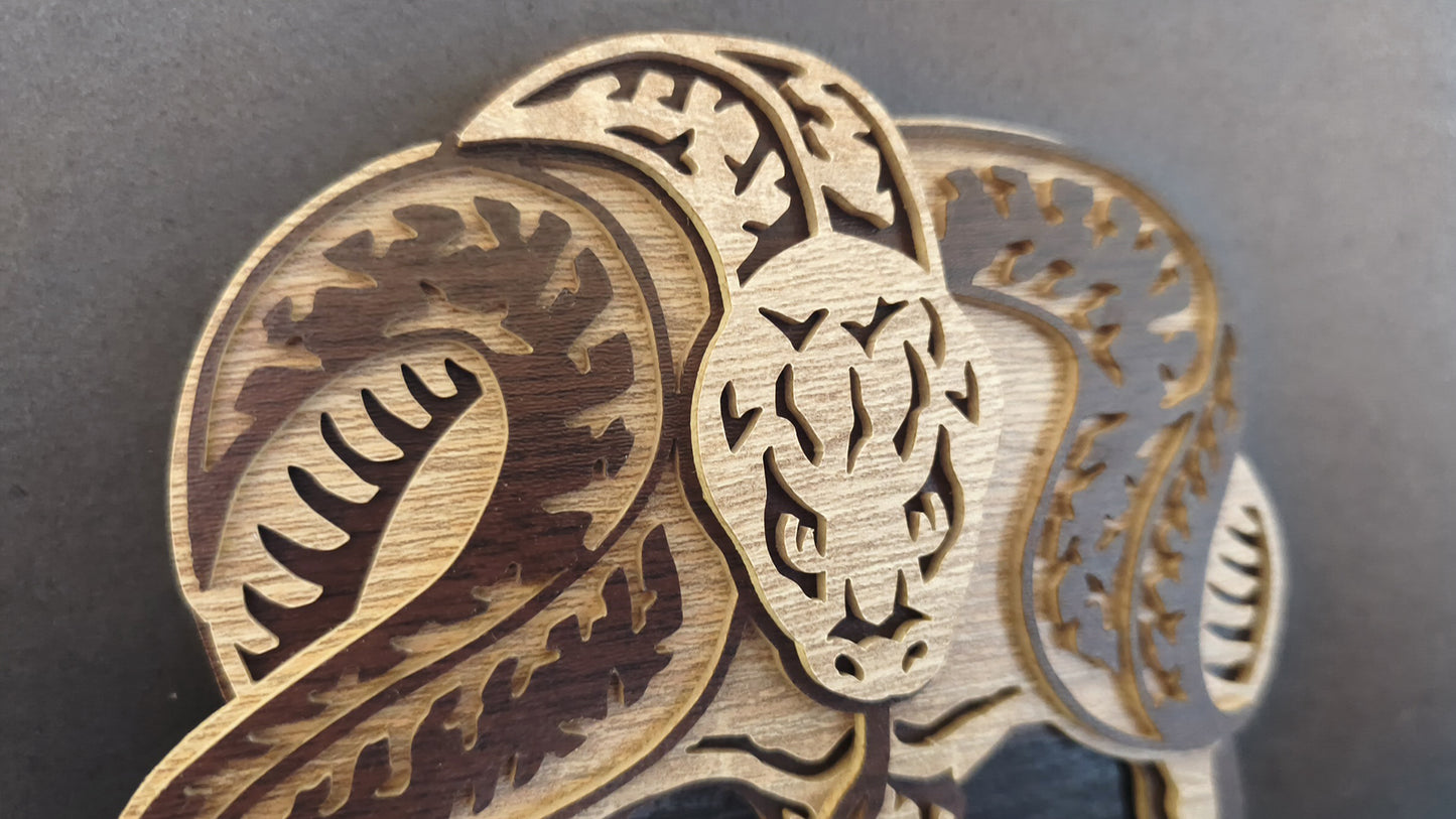 C323-Skull with Snake Layered Scroll Saw Project — Alex Fox Patterns