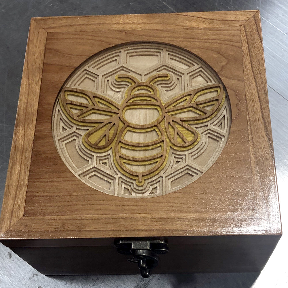 C020-bee layered scroll saw project - Alex Fox pattern